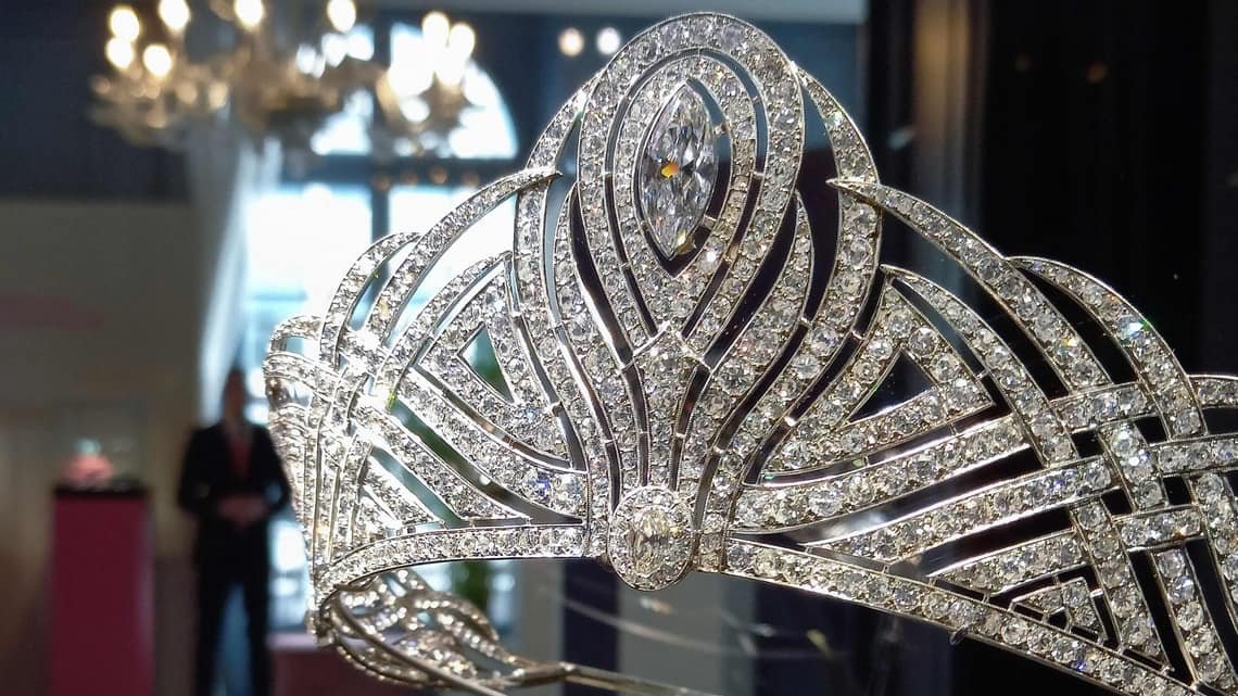 The Bessborough Diamond Tiara in Geneva.