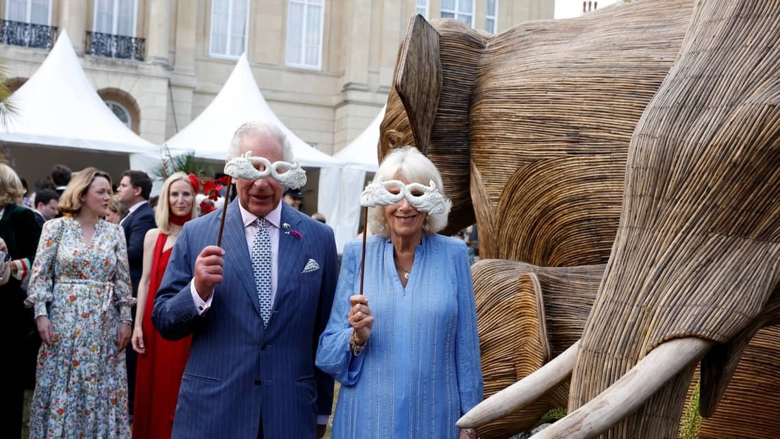 When King Charles and Queen Camilla wore Sabyasachi masks